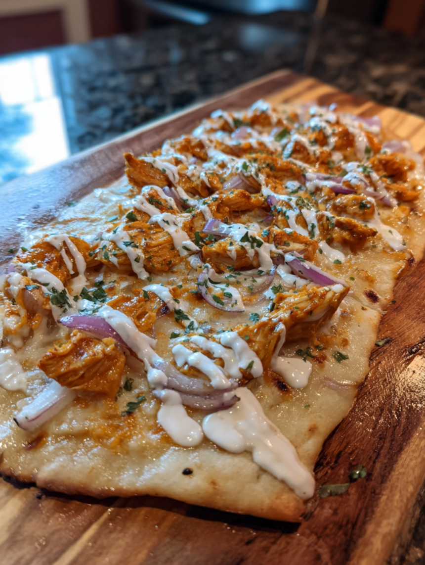 buffalo chicken flatbread pizza