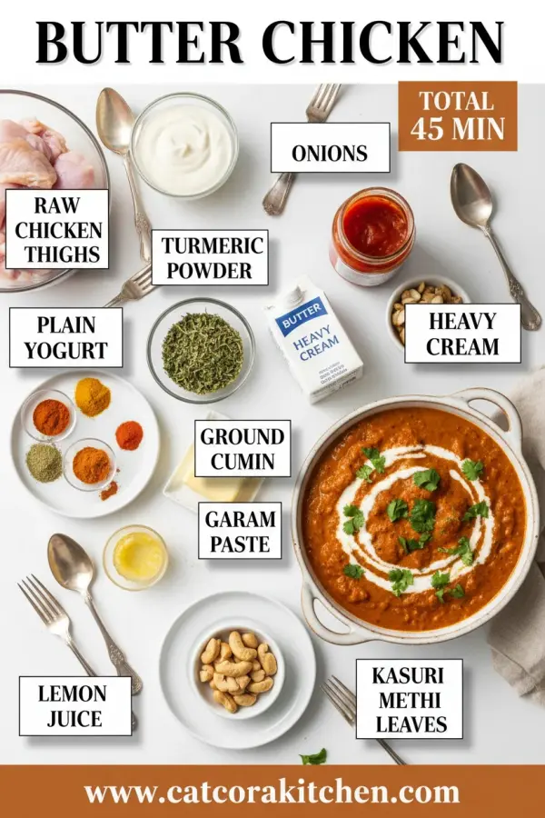 Butter chicken ingredients