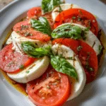 caprese salad with fresh mozzarella