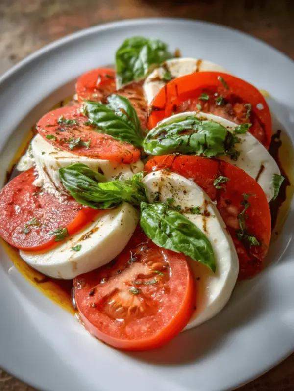 caprese salad with fresh mozzarella