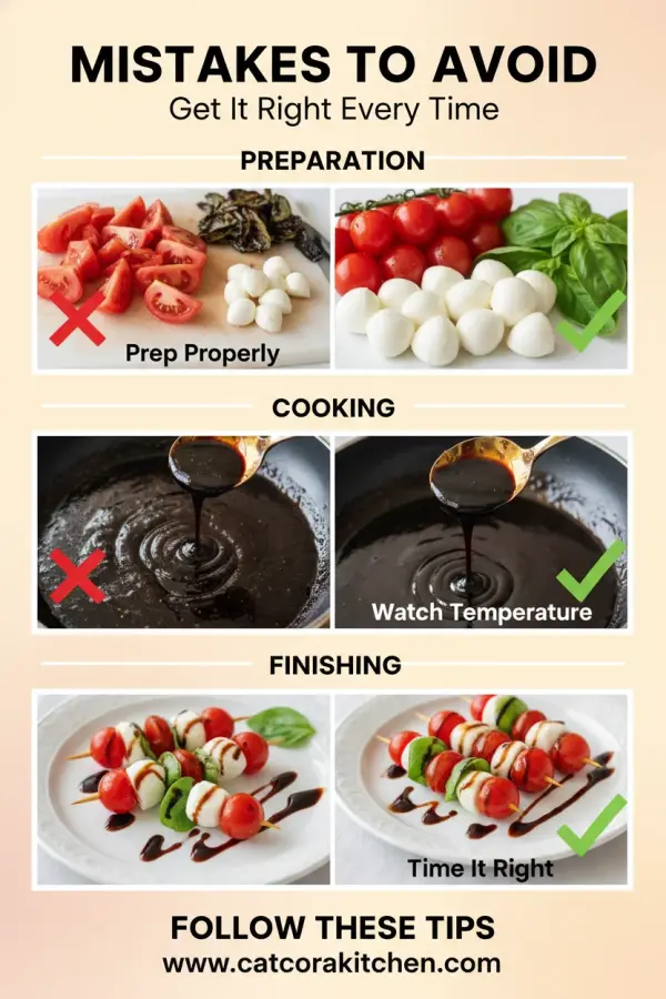 Caprese skewers with balsamic glaze common mistakes