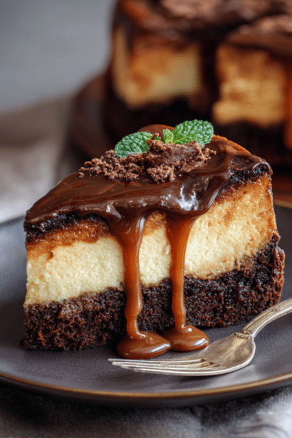 caramel brownie cheesecake