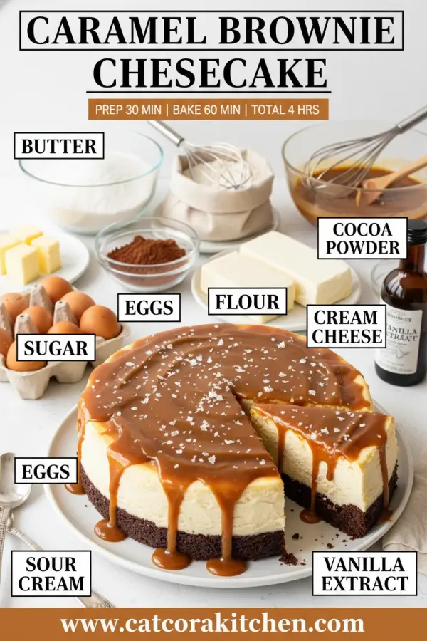 Caramel brownie cheesecake ingredients