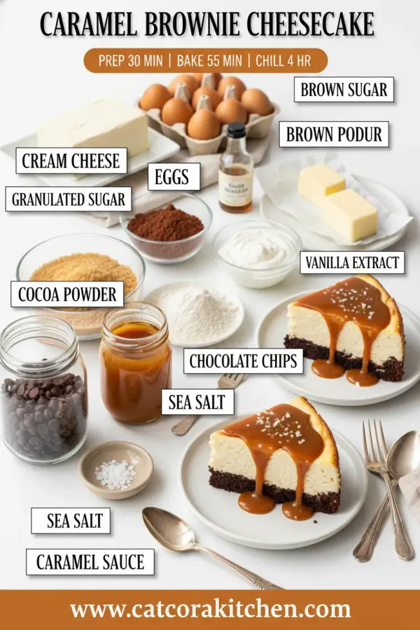 Caramel brownie cheesecake ingredients