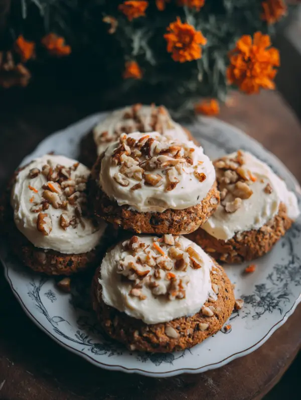 card recipe ingredients and instructions carrot cake cookies with cream cheese frosting