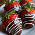 cheesecake-stuffed chocolate-covered strawberries