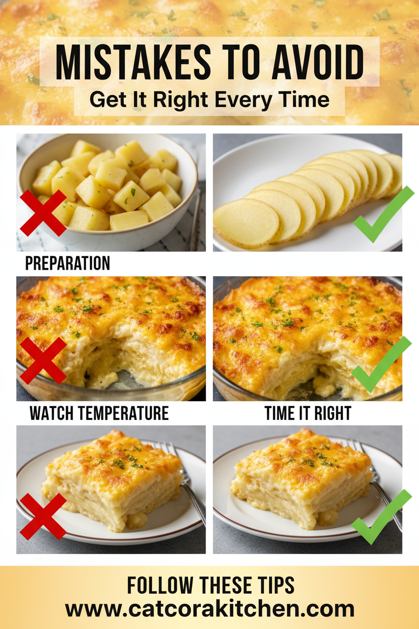 Cheesy scalloped potatoes common mistakes