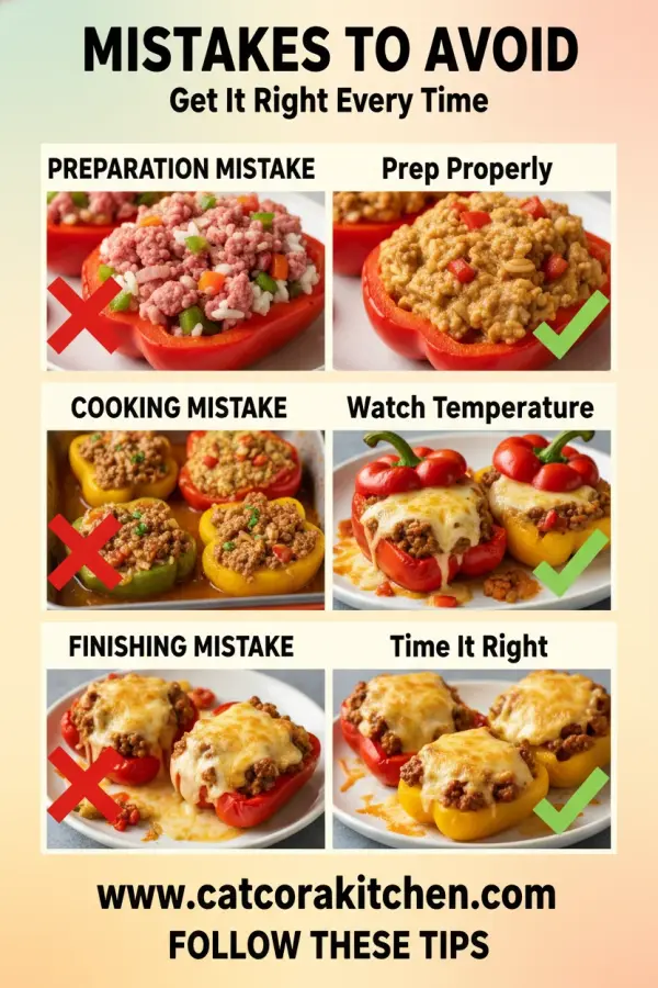 Cheesy stuffed bell peppers common mistakes
