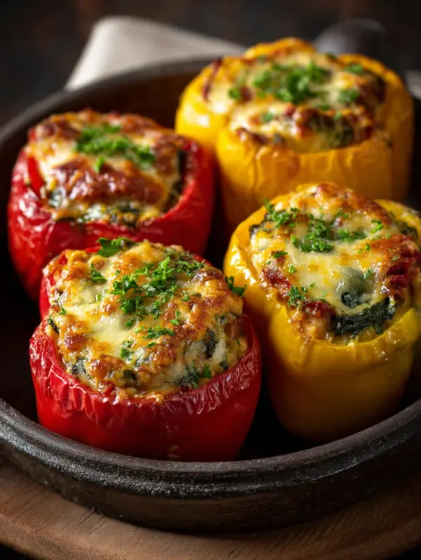 card recipe ingredients and instructions cheesy stuffed bell peppers