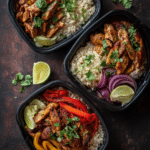 chicken fajita meal prep bowls