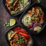 chicken fajita meal prep bowls