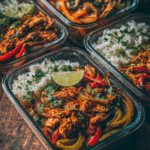 chicken fajita meal prep bowls