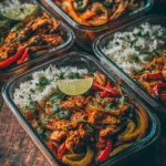 chicken fajita meal prep bowls