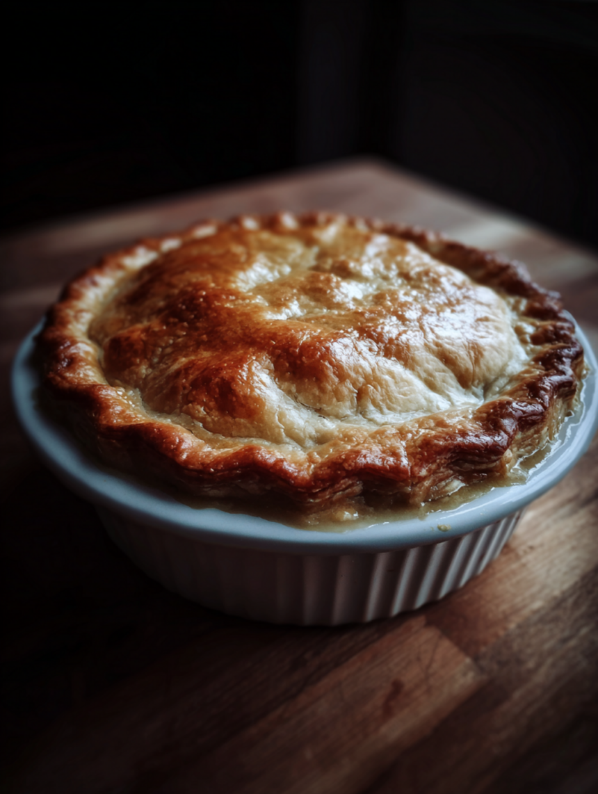 chicken pot pie with flaky crust