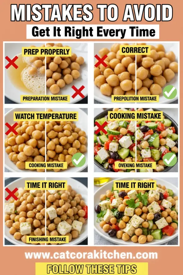 Chickpea and feta Mediterranean salad common mistakes