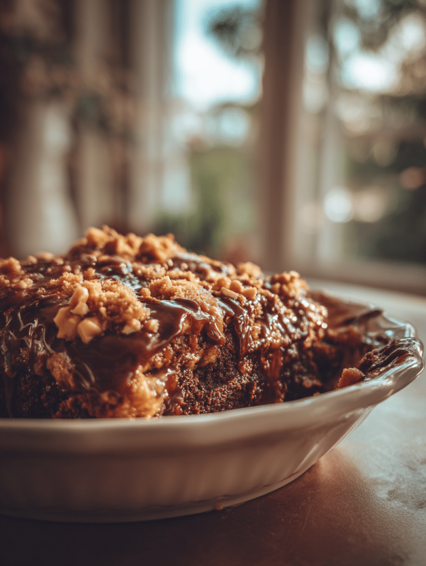 chocolate peanut butter dump cake