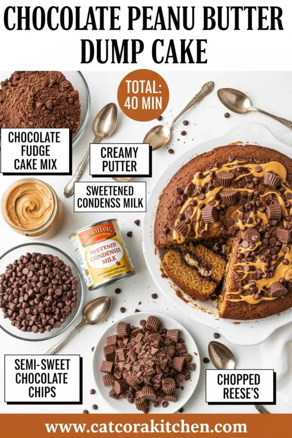 Chocolate peanut butter dump cake ingredients