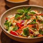 chopped Thai salad with peanut dressing