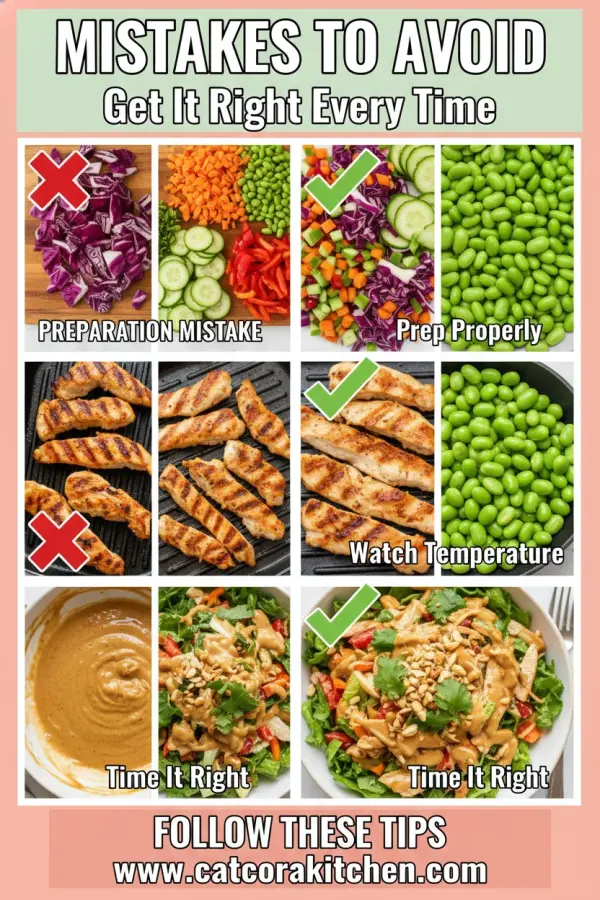 Chopped Thai salad with peanut dressing common mistakes