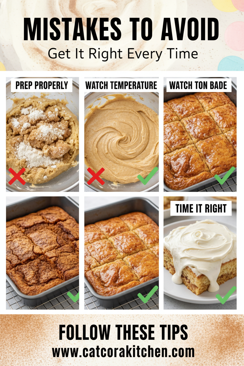 Cinnamon roll bliss bars common mistakes