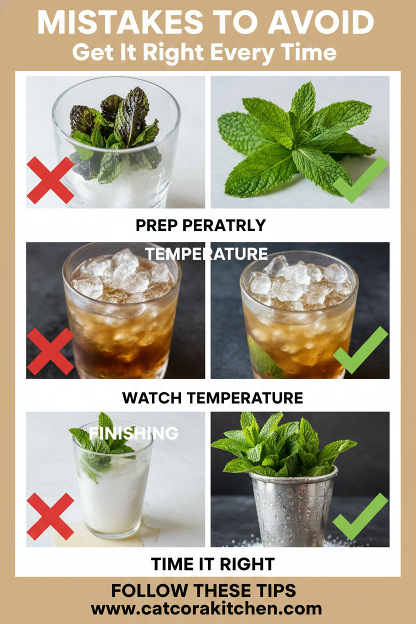 Classic mint julep common mistakes