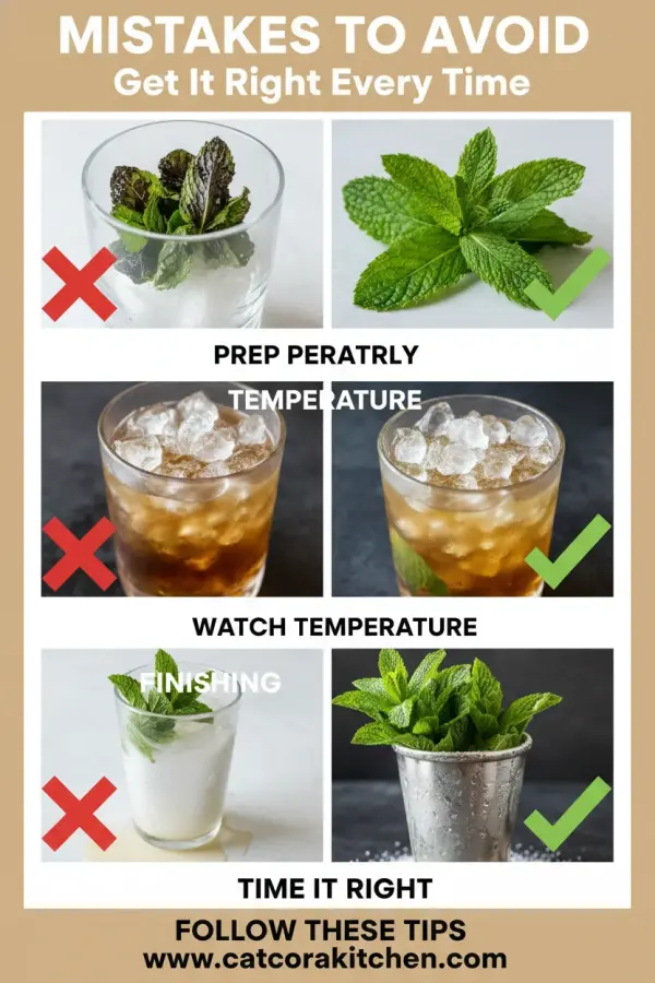 Classic mint julep common mistakes