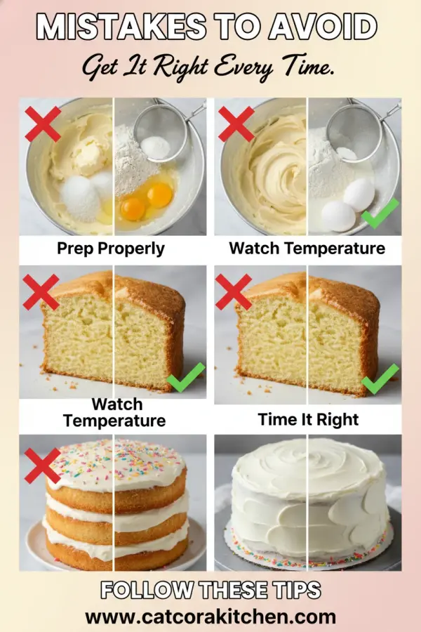 Classic vanilla birthday cake common mistakes
