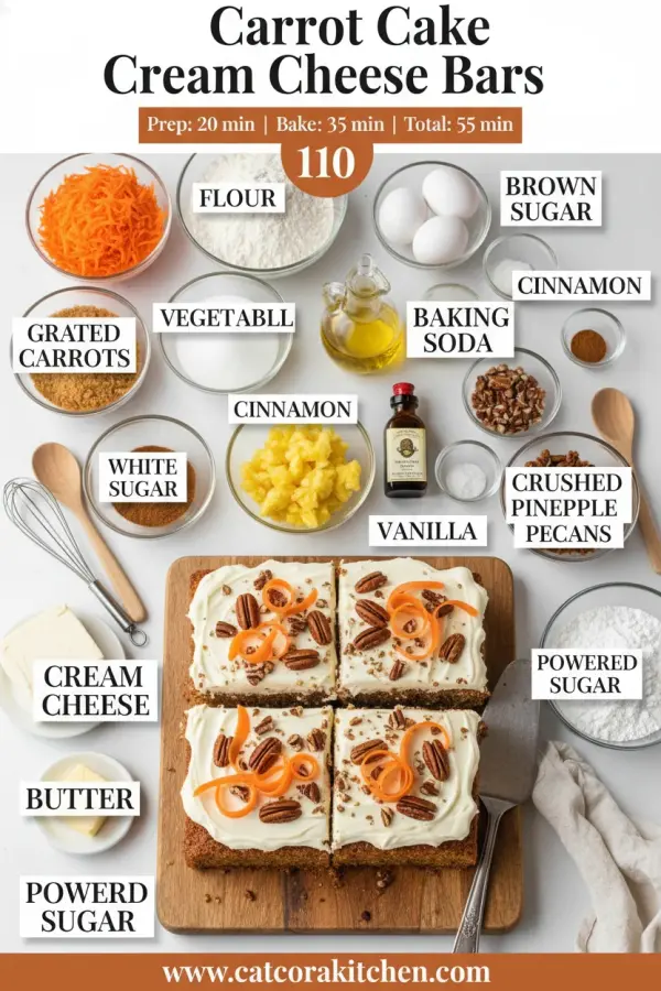 cream cheese bars carrot cake ingredients