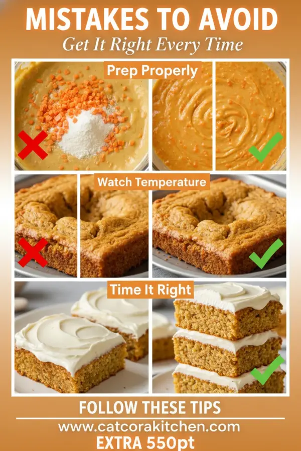 cream cheese bars carrot cake common mistakes