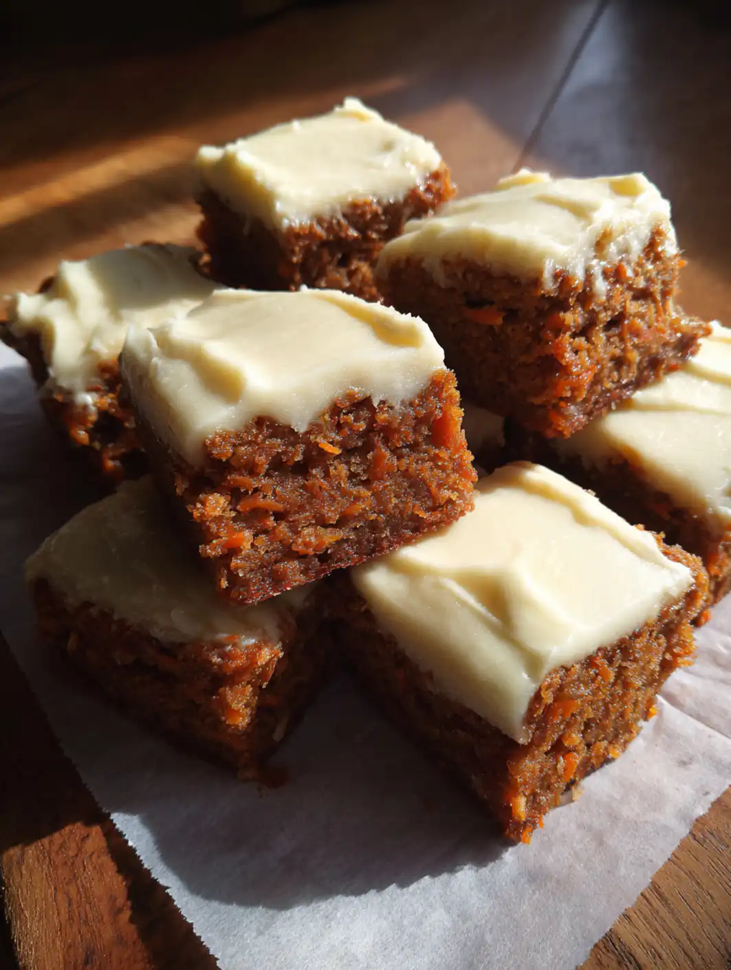 card recipe ingredients and instructions cream cheese bars carrot cake