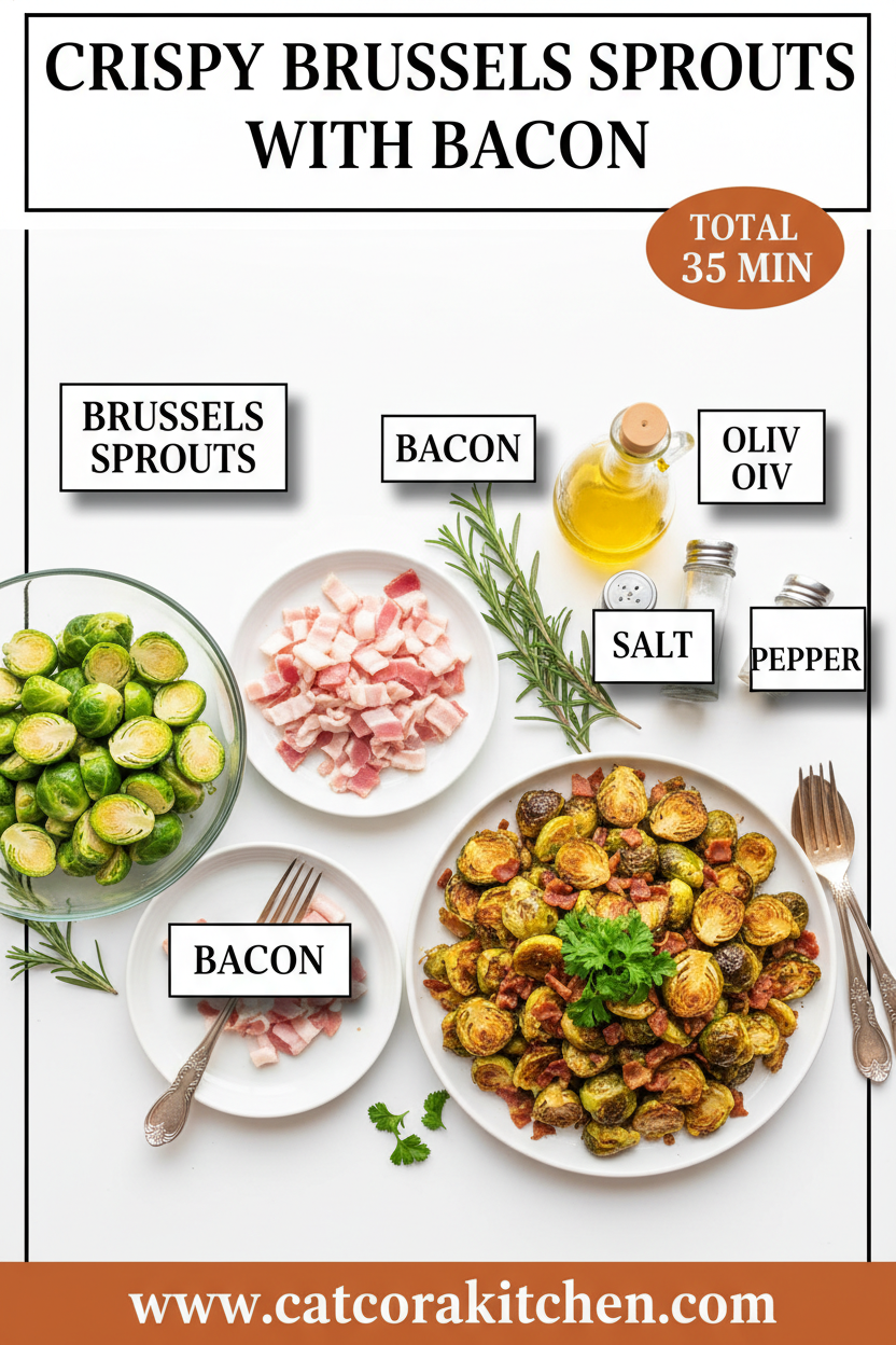 Crispy Brussels Sprouts with Bacon ingredients