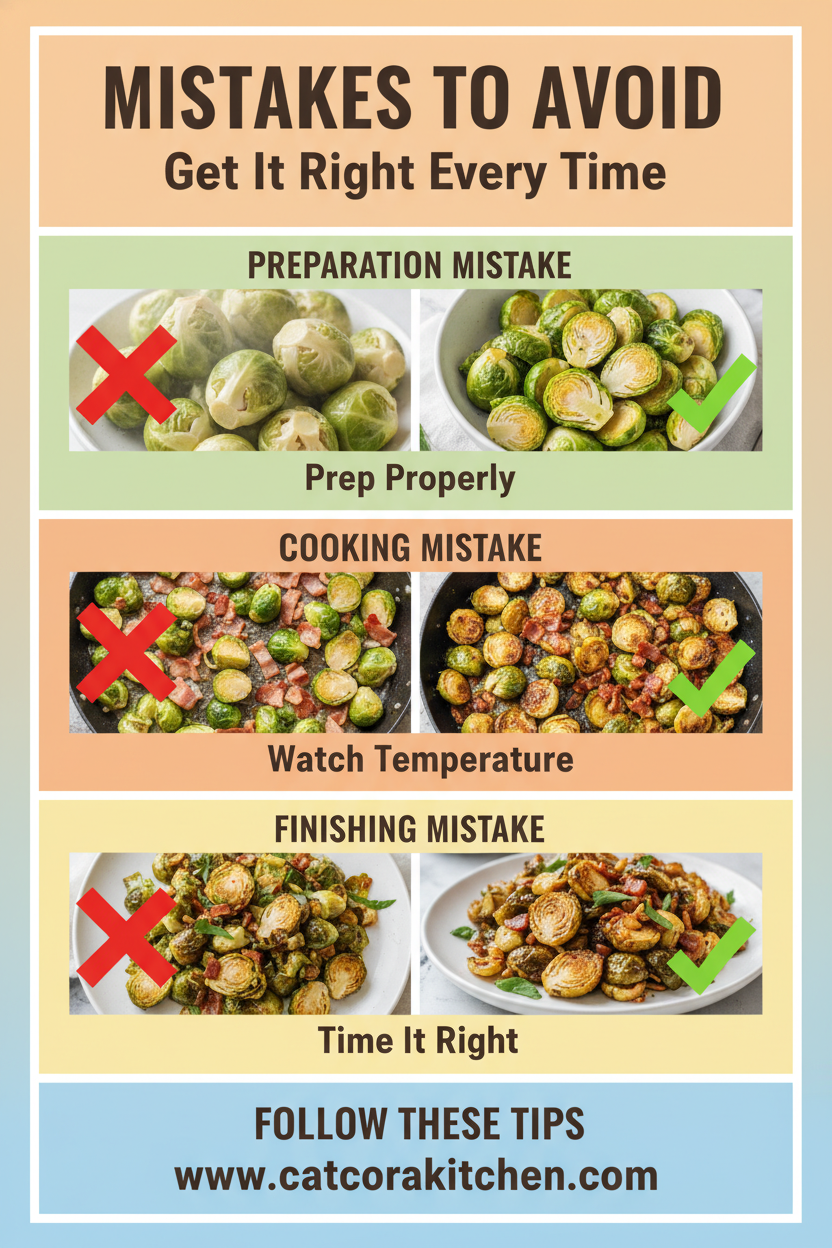Crispy Brussels Sprouts with Bacon common mistakes