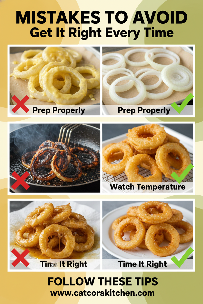 Crispy onion rings common mistakes