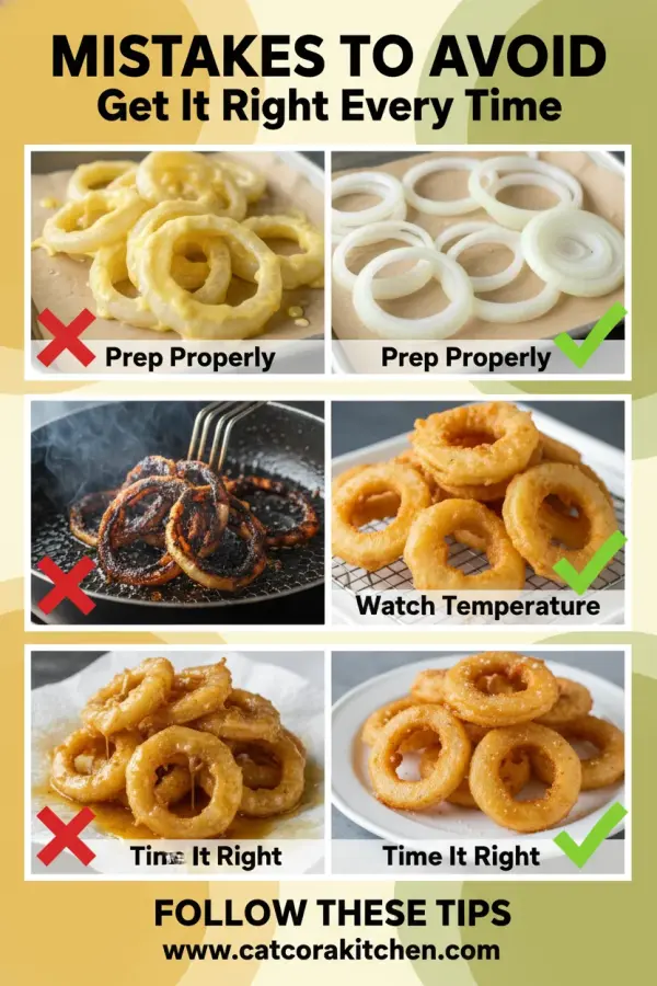 Crispy onion rings common mistakes