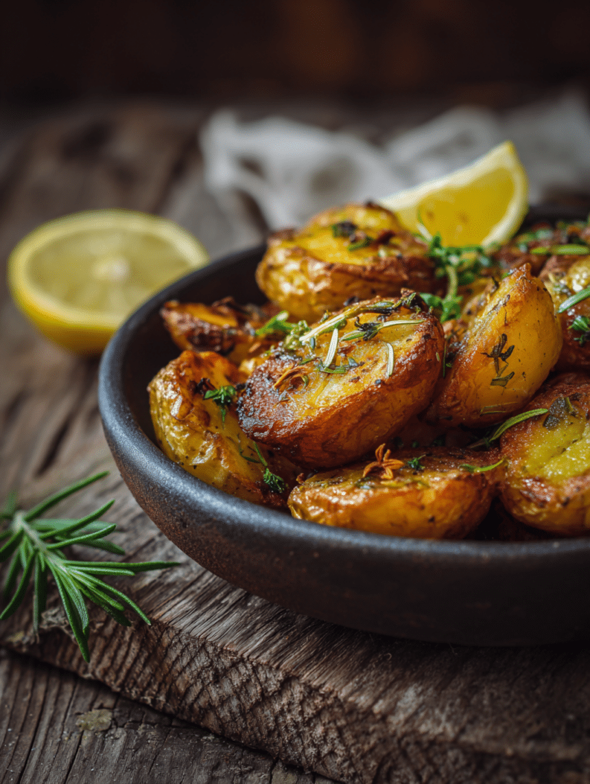 crispy potatoes with herbs and lemon
