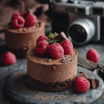 dark chocolate raspberry mousse cake