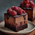 dark chocolate raspberry mousse cake