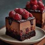 dark chocolate raspberry mousse cake