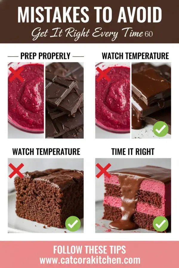 Dark chocolate raspberry mousse cake common mistakes