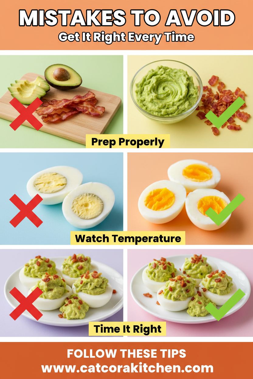 Deviled eggs with avocado and bacon common mistakes