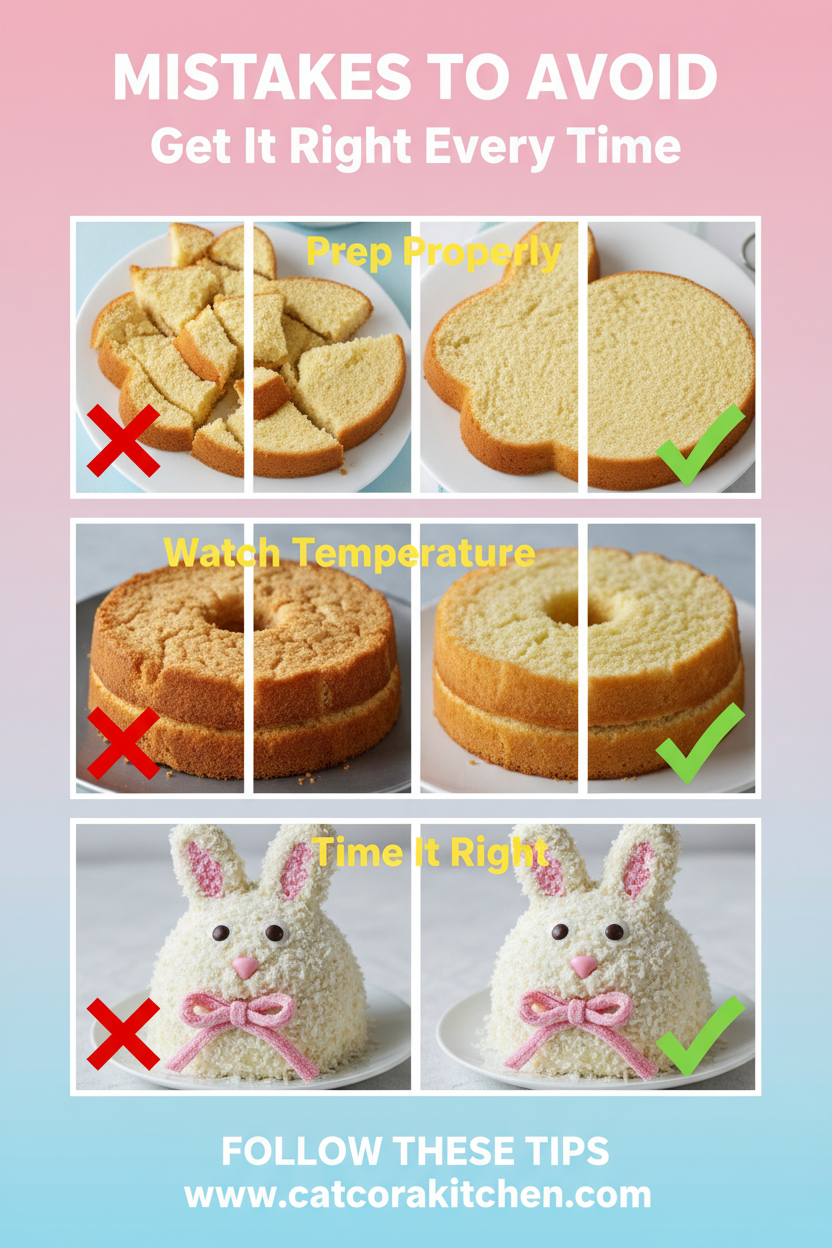 Easter bunny cake common mistakes