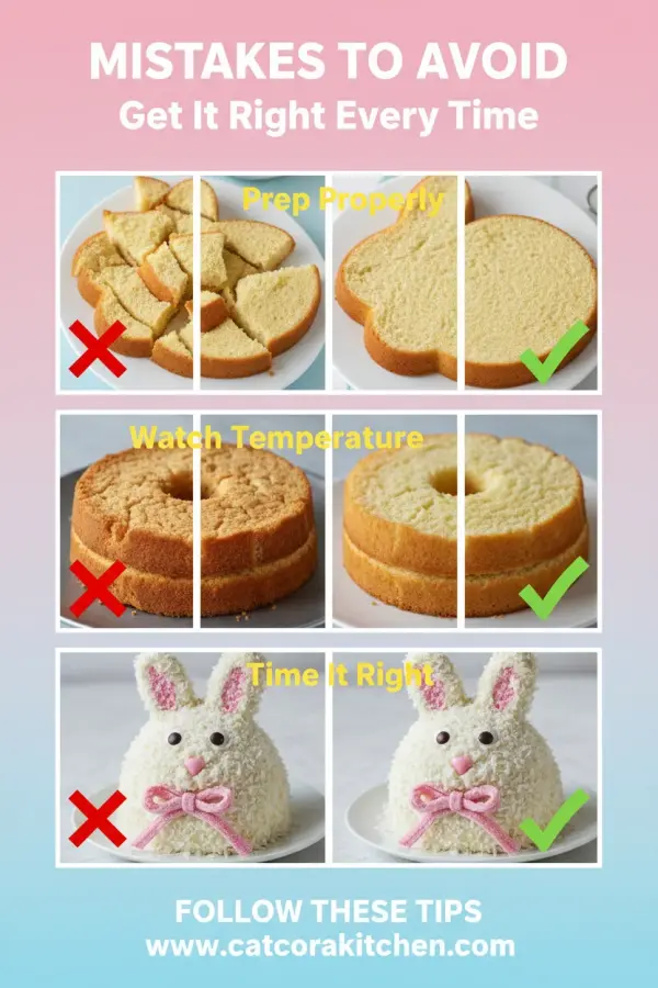 Easter bunny cake common mistakes