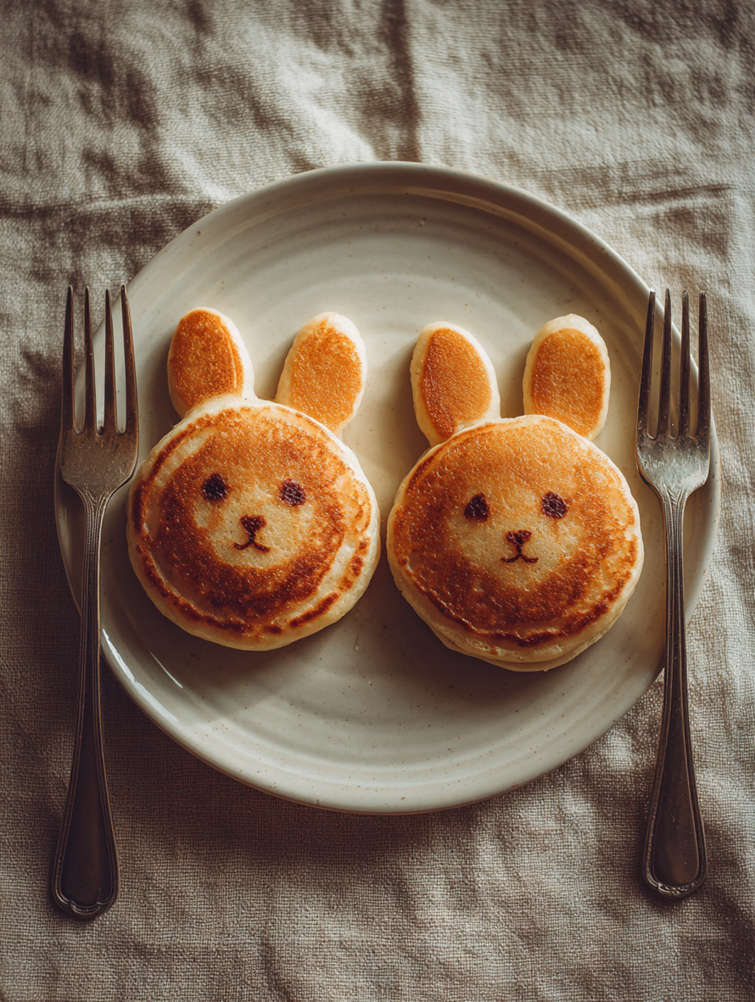 easter bunny pancakes