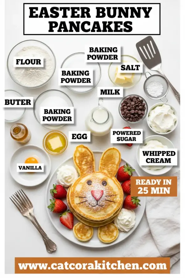 Easter bunny pancakes ingredients