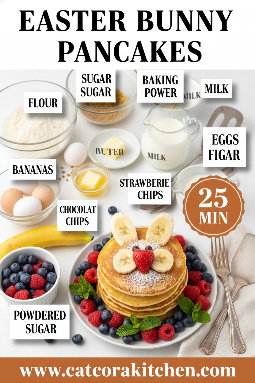 Easter bunny pancakes ingredients