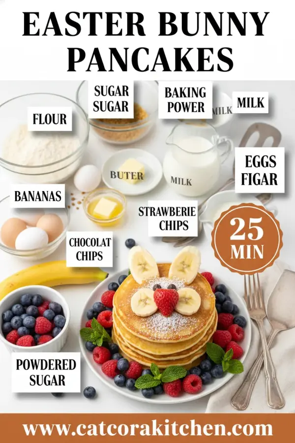Easter bunny pancakes ingredients