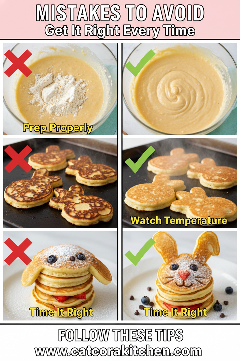 Easter bunny pancakes common mistakes