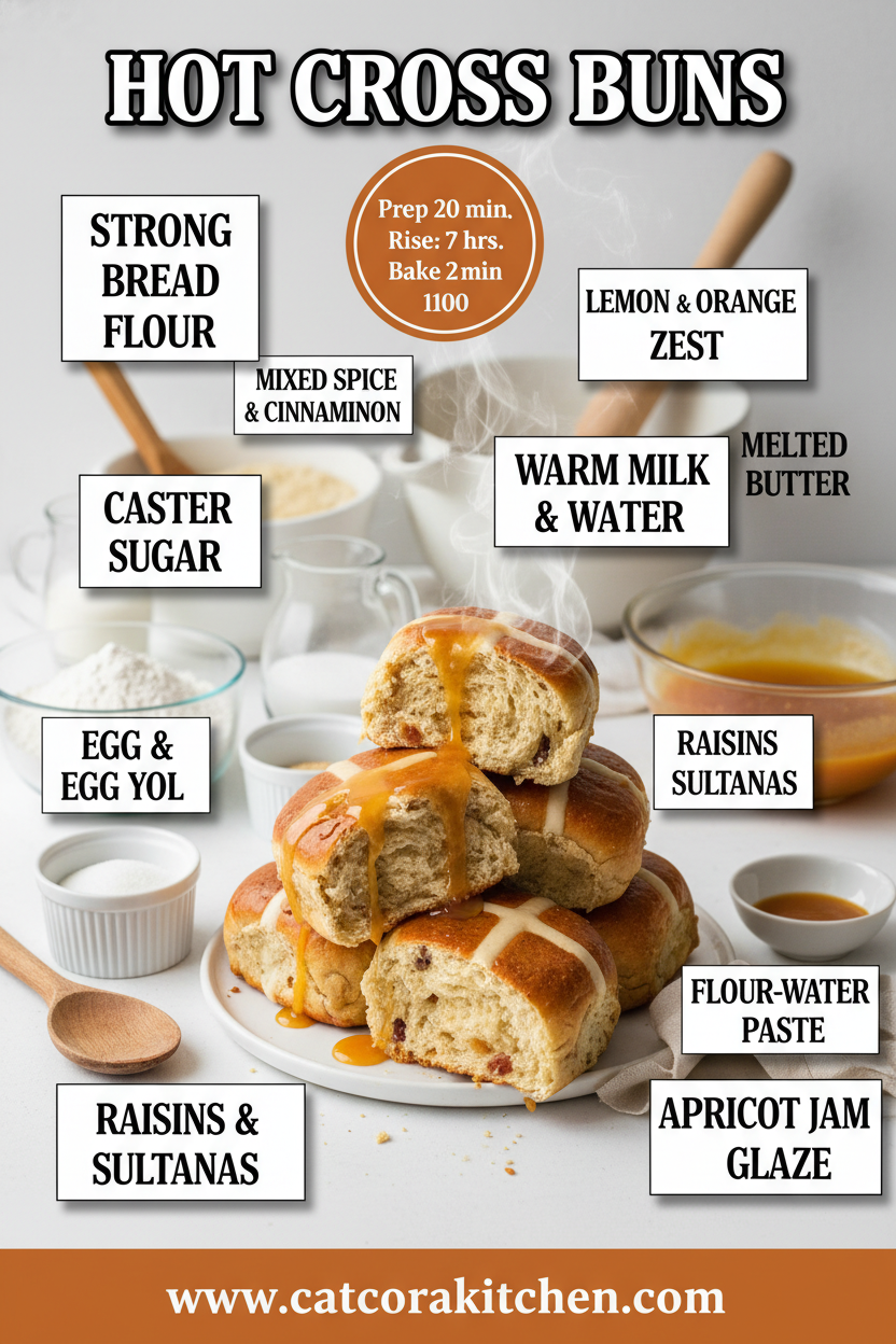 Hot cross buns ingredients
