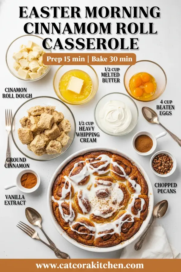 Easter morning cinnamon roll casserole ingredients