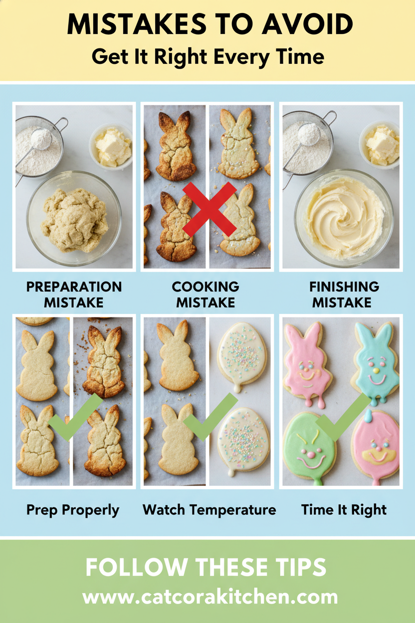 Easter sugar cookies with royal icing common mistakes